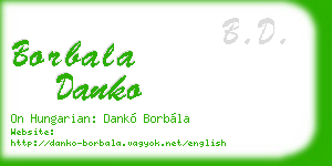 borbala danko business card