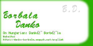 borbala danko business card